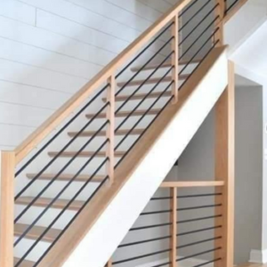 wooden stair case