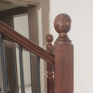 wooden stair case